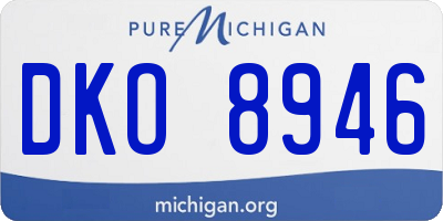 MI license plate DKO8946