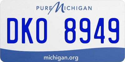 MI license plate DKO8949