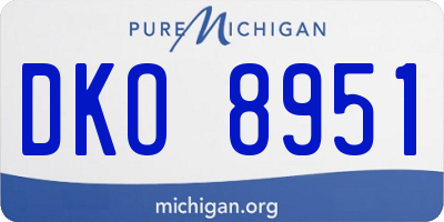 MI license plate DKO8951