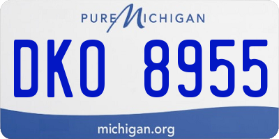 MI license plate DKO8955