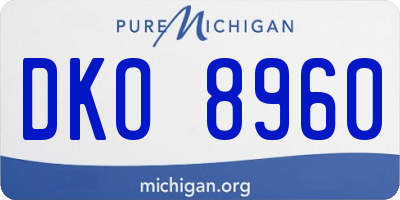 MI license plate DKO8960