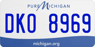 MI license plate DKO8969