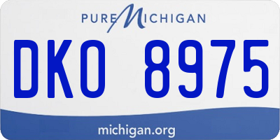 MI license plate DKO8975