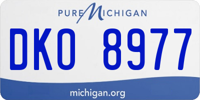 MI license plate DKO8977