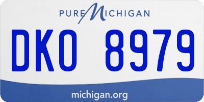 MI license plate DKO8979
