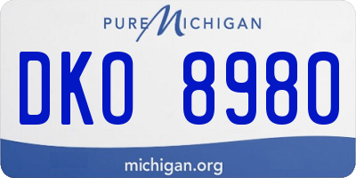 MI license plate DKO8980