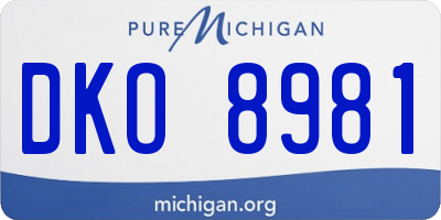MI license plate DKO8981