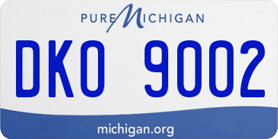 MI license plate DKO9002