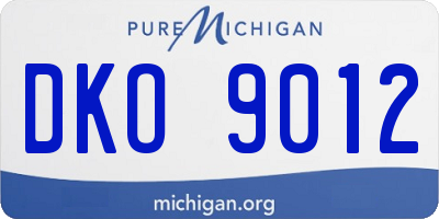 MI license plate DKO9012