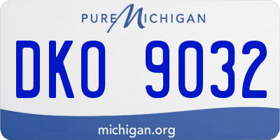 MI license plate DKO9032