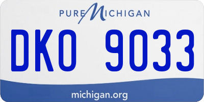 MI license plate DKO9033
