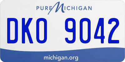 MI license plate DKO9042