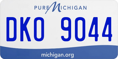 MI license plate DKO9044