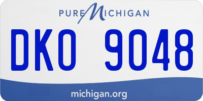 MI license plate DKO9048
