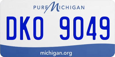 MI license plate DKO9049