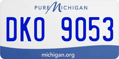 MI license plate DKO9053