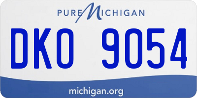 MI license plate DKO9054