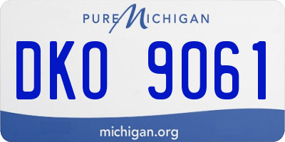 MI license plate DKO9061