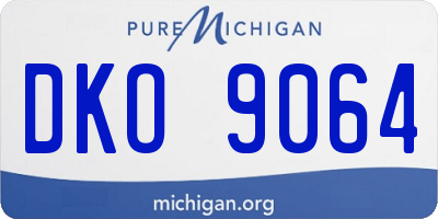 MI license plate DKO9064