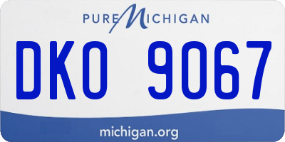 MI license plate DKO9067