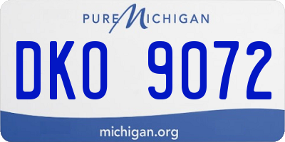 MI license plate DKO9072