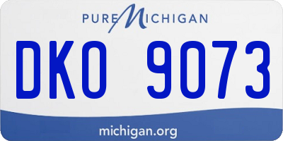 MI license plate DKO9073