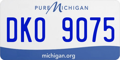 MI license plate DKO9075