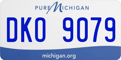 MI license plate DKO9079