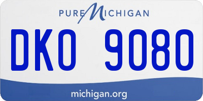 MI license plate DKO9080