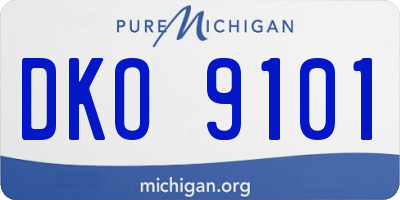 MI license plate DKO9101