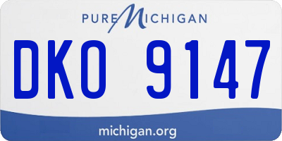 MI license plate DKO9147