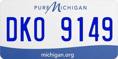 MI license plate DKO9149