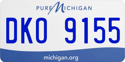 MI license plate DKO9155