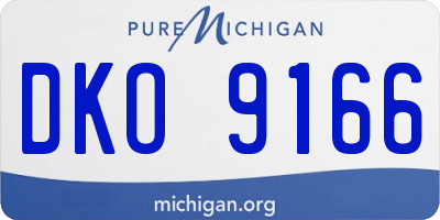 MI license plate DKO9166