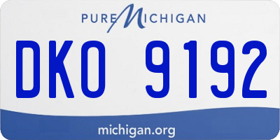 MI license plate DKO9192