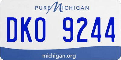 MI license plate DKO9244