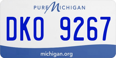MI license plate DKO9267