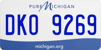 MI license plate DKO9269