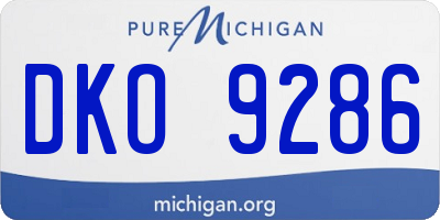 MI license plate DKO9286