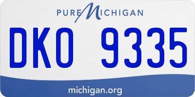 MI license plate DKO9335