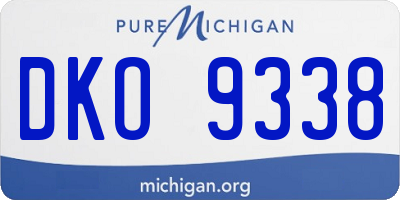 MI license plate DKO9338