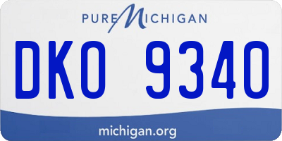 MI license plate DKO9340