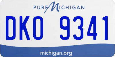 MI license plate DKO9341