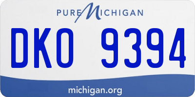 MI license plate DKO9394