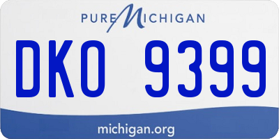 MI license plate DKO9399