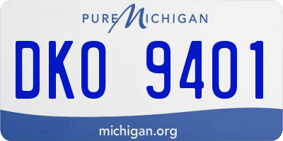 MI license plate DKO9401