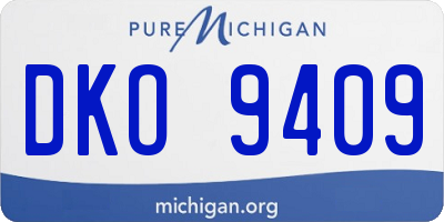 MI license plate DKO9409