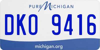 MI license plate DKO9416