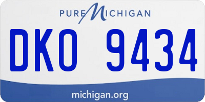 MI license plate DKO9434
