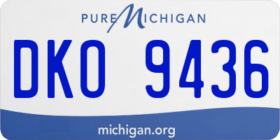 MI license plate DKO9436
